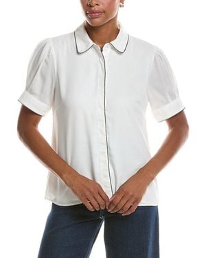 Cece Blouson Top - White