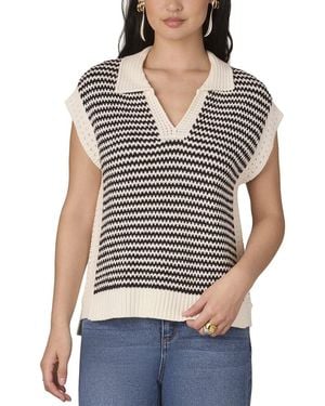 Wit & Wisdom Extended Shoulder V Neck Collar Jumper Vest - Grey