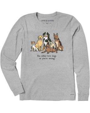 Life Is Good. Crusher T-Shirt - Grey