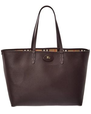 Burberry Bloomsbury Reversible Medium Leather Tote - Brown
