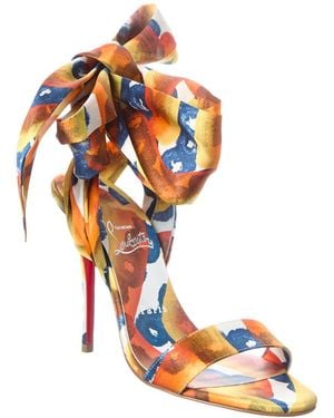 Christian Louboutin Miss Z 100 Satin Sandal - Orange