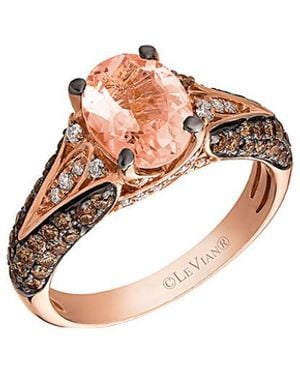 Le Vian Le Vian 14k Rose Gold 2.06 Ct. Tw. Diamond & Morganite Ring - White