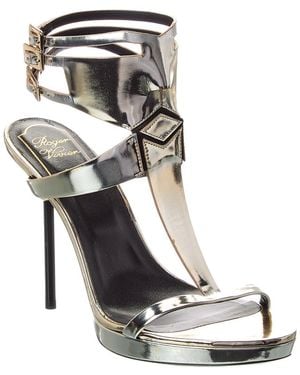 Roger Vivier Leather Sandal - Metallic