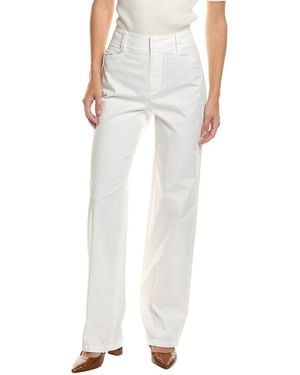Vince High-Waisted Washed Casual Pant - White
