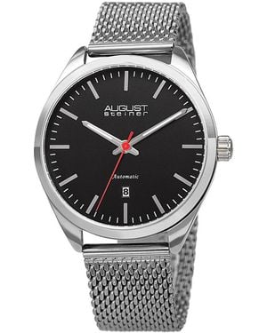 August Steiner Stainless Steel Mesh Watch - Gray