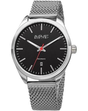 August Steiner Stainless Steel Mesh Watch - Gray