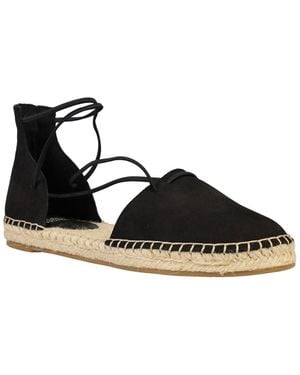 Eileen Fisher Lace Leather Espadrille - Black