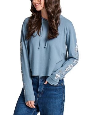 Life Is Good. Long Sleeve Crusher Boxy Henley - Blue