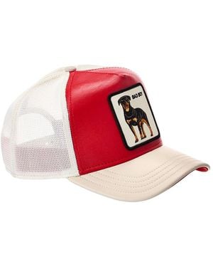 Goorin Bros The Bad Boy Leather Trucker Hat - Red