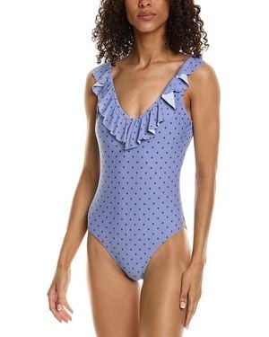 Jones New York Ruffle One-piece - Blue