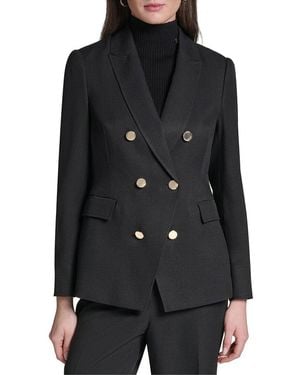 Halston Double Breasted Blazer - Black
