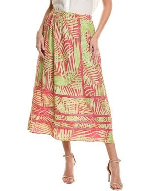 Nicole Miller Lace Trim Skirt - Red