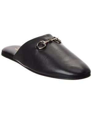 Gucci Horsebit Leather Mule - Black