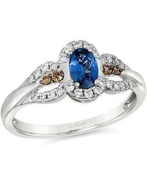 Le Vian 14K 0.72 Ct. Tw. Diamond & Blueberry Sapphire Cocktail Ring