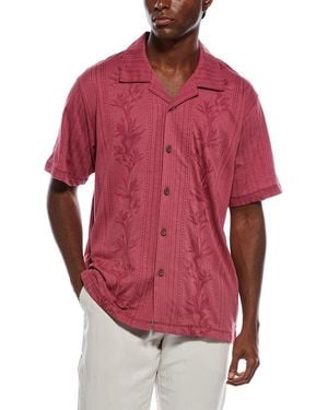 Tommy Bahama Palm Fresco Beach Border Shirt - Red