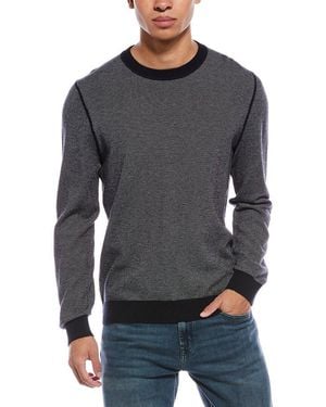 Vince Multi Birdseye Wool-Blend Crewneck Sweatshirt - Gray