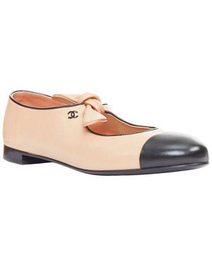 CHANEL Leather Ribbon Flat (Authentic Pre-Loved) - Multicolour