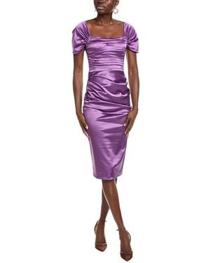 La Petite Robe Di Chiara Boni Yudali Satin Midi Dress - Purple