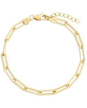 Sterling Forever Paperclip Chain Bracelet - Metallic