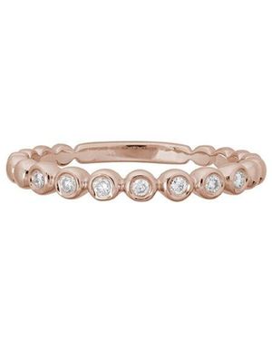 Diamond Select Cuts 14K Rose 0.08 Ct. Tw. Diamond Half-Eternity Ring - White