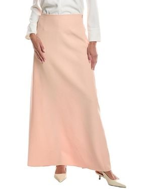 Lafayette 148 New York Silk-Blend High Waisted Maxi Skirt - Pink