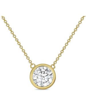 Diana M. Jewels Diana M. 14K 10.00 Ct. Tw. Lab-Grown Diamond Pendant Necklace - Metallic