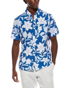 Vintage Summer Seersucker Shirt - Blue