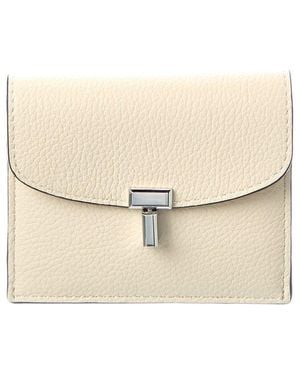 TOTEME T-Lock Leather Wallet - Natural