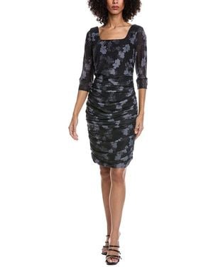 Rene Ruiz Printed Cocktail Dress - Black