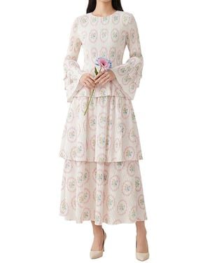 Adele Berto Midi Dress - Natural