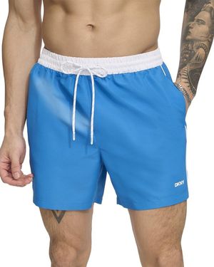 DKNY Modern Euro Swim Trunk - Blue