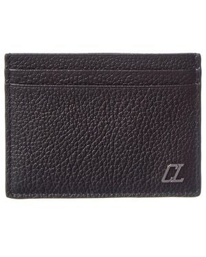 Christian Louboutin Kios Leather Card Holder - Gray