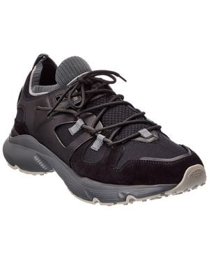 Tod's Knit & Leather Sneaker - Black