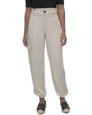 DKNY High Waist Soft Cargo Pant - Grey
