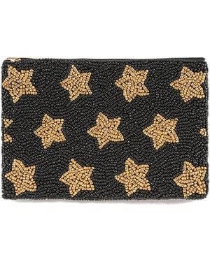 Shiraleah Stars Beaded Zip Pouch - Black