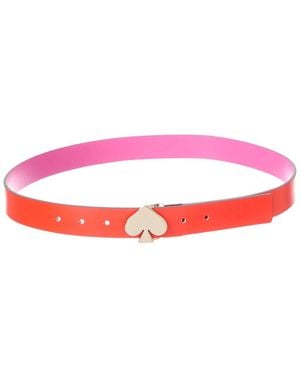 Kate Spade 32Mm Reversible Spade Leather Belt - Red