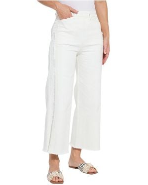 Lyssé Noah Hi Waist Crop Fringe Jean - White