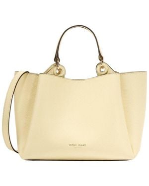 Cole Haan Midtown Small Leather Crossbody Tote - Natural
