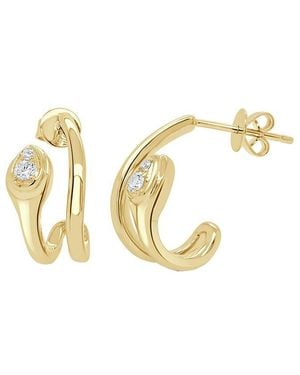 Sabrina Designs 14K 0.11 Ct. Tw. Diamond Snake Earrings - Metallic