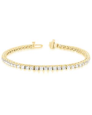 Diana M. Jewels Diana M. Fine Jewellery 14K 4.00 Ct. Tw. Lab Grown Diamond Tennis Bracelet - Metallic