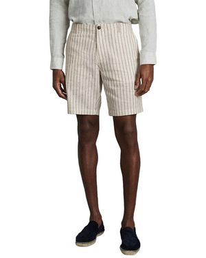 Reiss Ezra Stripe Casual Linen Short - Natural