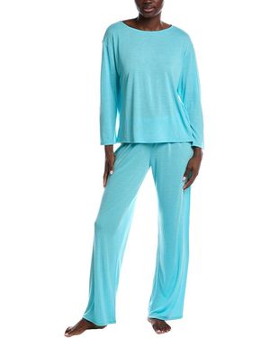 Natori 2Pc Shirt & Pant Set - Blue