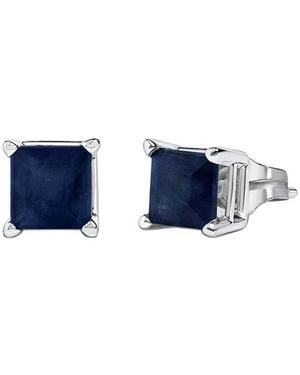 Haus of Brilliance Colourful Gemstones 14K 1.20 Ct. Tw. Sapphire Stud Earrings - Blue