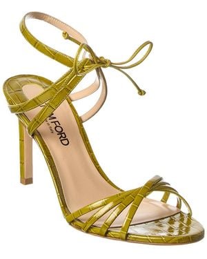 Tom Ford Patent Sandal - Metallic