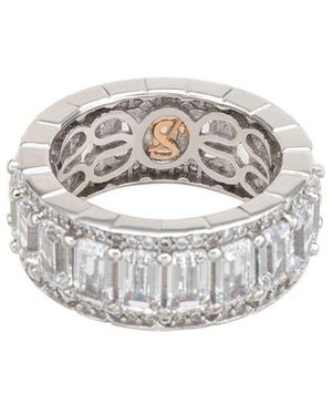 Suzy Levian CZ Jewelry Suzy Levian Cz Emerald Cut Eternity Ring - White
