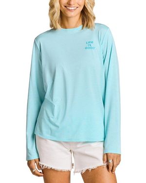 Life Is Good. Long Sleeve Sun Crusher T-Shirt - Blue