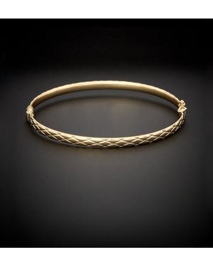 Italian Gold 14k Marquise Design Bangle - Black