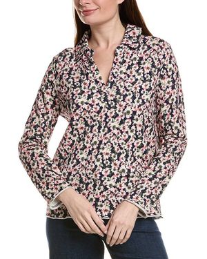 Tommy Bahama Marina Del Mar Tidal Bloom Popover Top - Gray