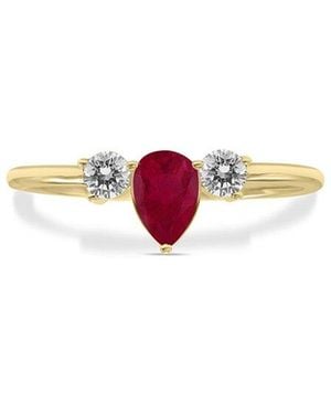 Gem Spark 14K 0.56 Ct. Tw. Diamond & Ruby Ring - White