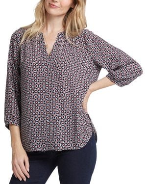 NYDJ Pintuck Blouse - Purple
